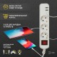 Удлинитель электрический  U-3es-1,5m-USB c заземлением с выключателем 3 розетки + 3xUSBA 1,5м 10А   Б0052900  ЭРА