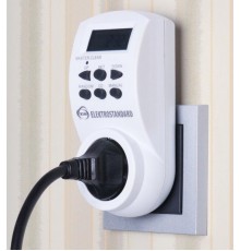TMH-E-4 16A x1 IP20 Белый розетка-таймер  a026137  Elektrostandard