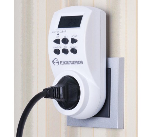 TMH-E-4 16A x1 IP20 Белый розетка-таймер  a026137  Elektrostandard