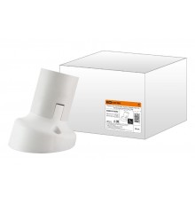 Патрон Е27 настенный, термостойкий пластик, наклонный, белый, Б/Н  SQ0335-0042  TDM