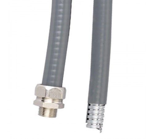 Металлорукав DN 12мм в гладкой EVA изоляции, Dвн 12,0 мм, Dнар 18,0, IP66, 50 м, цвет серый  607E012  DKC