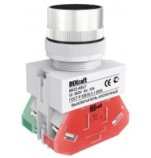 Выкл. кноп. ABLF 22 мм Цвет:ЧЕРНЫЙ 220В ВK-22   25012DEK  DEKraft