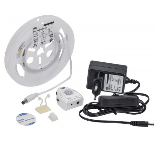 Комплект светодиодной ленты DIY (2835WW60-4,8-IP20-12В 1,2м + др. + ДД)  LSR1-1-060-20-1-D12-S3  IEK