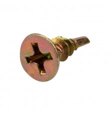 Саморез оконный KRANZ сверло, 3.9х13, желтый цинк, короб (500 шт./уп.) KR-01-3722-001  Kranz