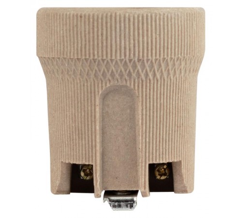 Патрон  Е27 керамический белый с держателем  Б0069217  ЭРА