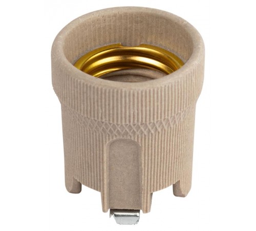 Патрон  Е27 керамический белый с держателем  Б0069217  ЭРА