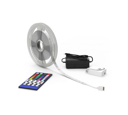 Лента светодиодная Basic в комплекте LED 5050/30RGB+30W 12V 6W/m 390lm/m RGBW 10mm IP20 5m 1/50  BT011  Gauss