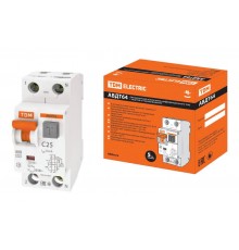 Выключатель автоматический дифференциального тока АВДТ 64 1п+N 25А C 30мА тип A  SQ0205-0006  TDM