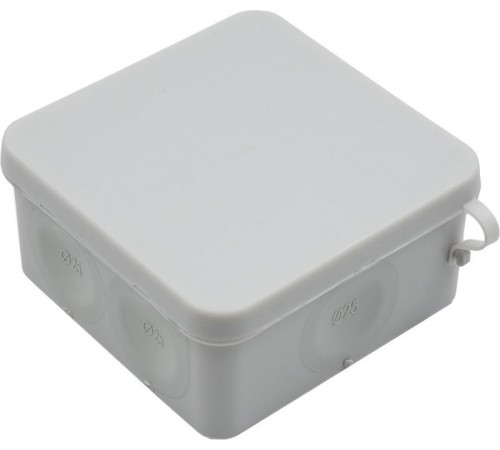 Коробка разветвительная (серая) 100*100*50  двухкомпонентная IP66 стойкая к УФ с поводком  КР2404  HEGEL