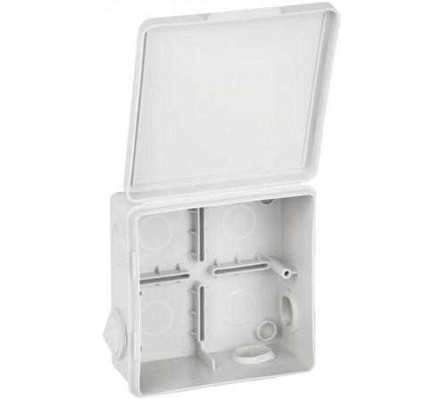 Коробка распределительная о/у 100х100х50мм с гермовводами 8 вх. IP54 KOR-100-100-50-8g  Б0037441  ЭРА