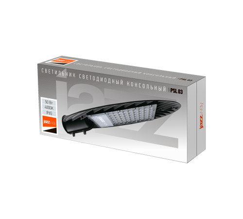 Светильник светодиодный консольный уличный ДКУ PSL 03 50w 4000K IP65 GR AC190-260V (2г.гар)  .5022676  Jazzway