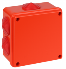 Коробка распределительная Тусо для о/п, 100х100х50мм не распр.горение HF 6вводов, IP54 керам.клеммник на 3 пол до 10 мм2