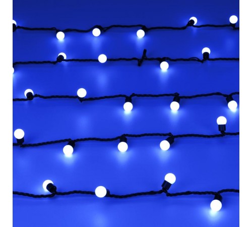 Светодиодная гирлянда ARD-BALL-CLASSIC-D17.5-10000-BLACK-100LED BLUE (230V, 7W)  025582  Arlight