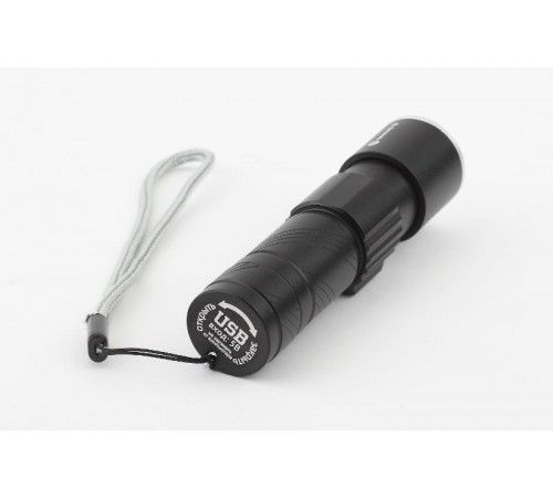 Фонарь универсальный 1хLED аккумулятор Li MA-601 Циркон  3Вт, регулируемый фокус, 3 режима, USB  Б0030191  АРМИЯ РОССИИ