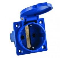 Розетка 112 панельная скрытая с крышкой 2Р+PЕ 16А 220В IP44 EKF  ps-112-16-220  EKF