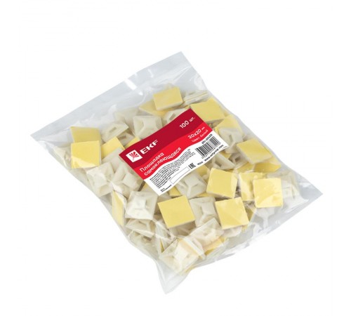 Площадка самоклеющаяся 20х20мм (упак 100 шт) EKF PROxima  plc-20x20  EKF