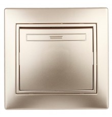 1-101-04 Intro Выключатель, 10А-250В, IP20, СУ, Plano, шампань  Б0030031  Intro