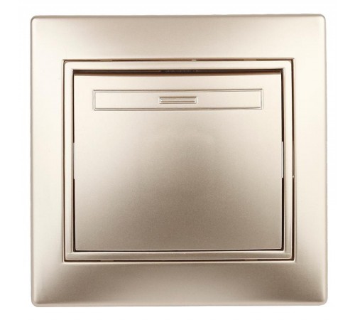 1-101-04 Intro Выключатель, 10А-250В, IP20, СУ, Plano, шампань  Б0030031  Intro