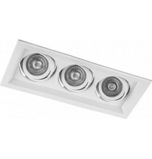 Светильник встраиваемый карданный под лампу MR16 DLT203 3x50W MR16 G5.3 белый  29772  FERON