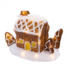 Акриловая светодиодная фигура Пряничный домик 26х15,5х20 см, 30 светодиодов, батарейки 3хАА (не входят в комплект)  513-324  NEON-NIGHT