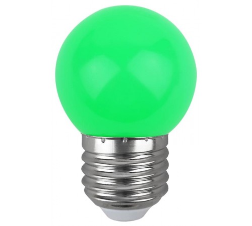 Лампы cветодиодные ERAGL45-E27 LED Р45-1W-E27 (диод. шар, зел., 4SMD, 1W, E27, для белт-лайт) (10/100/6000)  Б0049574  ЭРА