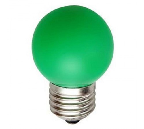 Лампы cветодиодные ERAGL45-E27 LED Р45-1W-E27 (диод. шар, зел., 4SMD, 1W, E27, для белт-лайт) (10/100/6000)  Б0049574  ЭРА
