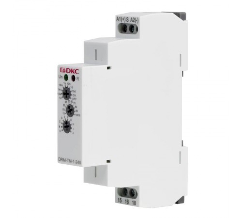 Реле времени многофункциональное, конфигурация контакта 1CO, AС/DC 12-240В  DRM-TM-1-240  DKC