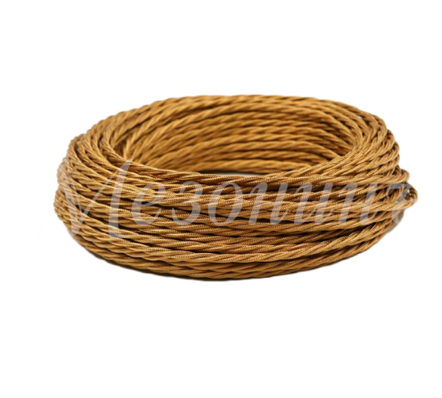 Провод декоративный витой TV+Internet, цвет- бронза, ТМ "МезонинЪ, (бухта 45м )