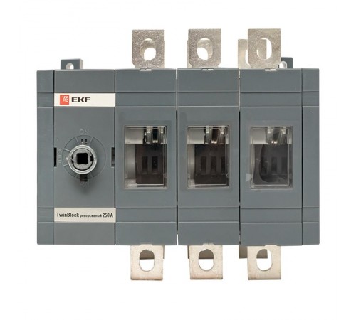 Рубильник 250A 3P реверсивный без рукоятки управления TwinBlock EKF  tb-s-250-3p-rev  EKF