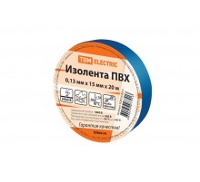 Изолента ПВХ 0,13*15мм Синяя 20м   SQ0526-0015  TDM