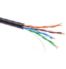 Информационный кабель неэкранированый U/UTP 4х2 CAT5E, PE, Черный  RN5EUUPE3BK  DKC