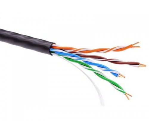 Информационный кабель неэкранированый U/UTP 4х2 CAT5E, PE, Черный  RN5EUUPE3BK  DKC