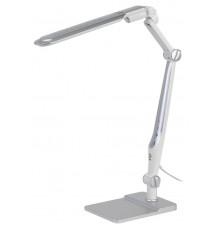 Cветильник настольный  NLED-497-12W-S светодиодный на струбцине и с основанием серебро  Б0052772  ЭРА