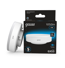 Лампа светодиодная GX53 11W 1050lm 6500K LED 1/10/100  108008311  Gauss