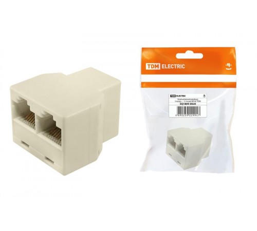 Компьютерный двойник (гнездо - 2 гнезда) 8Р-8С, инд. упаковка   SQ1809-0020  TDM