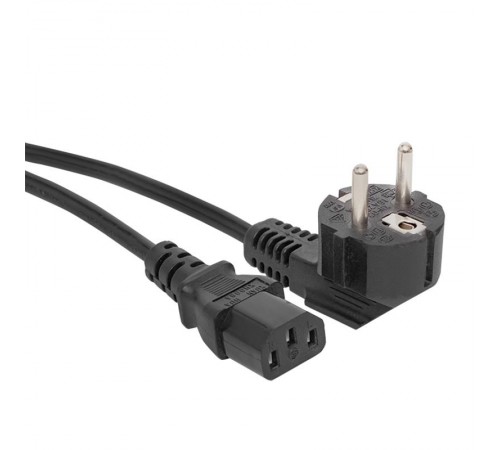Кабель питания TERACOM для ИБП, ПК и мониторов разъём C13 - Евровилка 3x0.75мм2 250В 2 м  TRC-PCA-C13-SH-0.75-2M  EKF