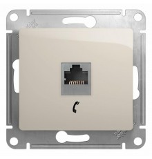 Glossa Молочный Розетка телефонная RJ11  GSL000981T  SE