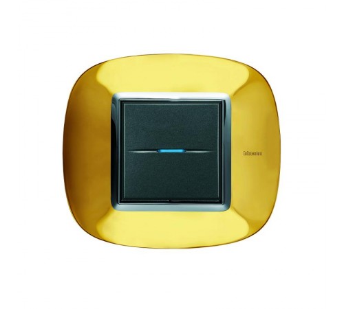 Axolute декоративные накладки в форме эллипса, глянцевые, цвет золото, на 2 модуля  HB4802OR  Legrand