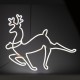 Неоновая фигура Олень, холодный белый свет,  ENIOF - 14  ,  64*60 см, 220V, длина провода 1 м, IP44  Б0051952  ЭРА