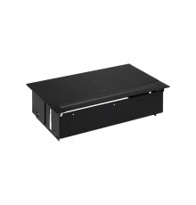 Simon S400 Врезной розеточный блок с крышкой и мет. вводом, 1x2P+E, 4 пустых модуля, черный, Simon 400  45501000-138  Simon