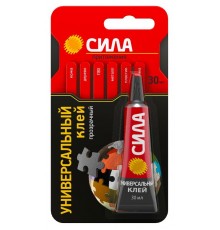 Клей СИЛА SUBL-30 УНИВЕРСАЛЬНЫЙ прозрачный 30 мл блистер   Б0060474  СИЛА