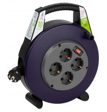 Удлинитель силовой BPx-4e-3x0,75-10m в закрытом корпусе с заземлением с выключателем 4 розетки 10м ПВС 3x0,75мм2 6А  Б0052925  ЭРА