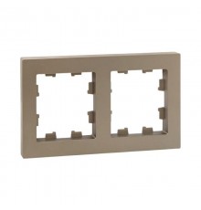 2 - местная рамка, шампань, пластик Эпика  UP1-FPC-02 EKF