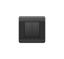 Переключатель 2-клавишный, 10А, черный(NEW3-E)  431468  CHINT