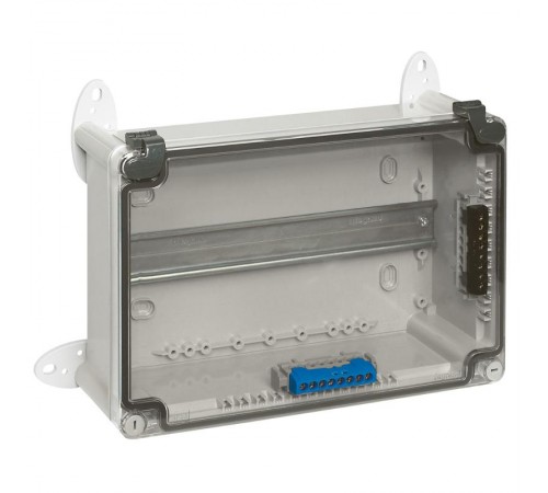 Коробка промышленная пластиковая - IP55 - IK07 - RAL 7035 - 270x170x86 мм - сплошная крышка  035970  Legrand