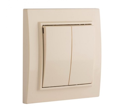 Выключатель 2-кл. СП 10А бежевый Минск EKFERV10-023-20EKF