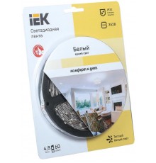 Лента светодиодная 5м блистер LSR-3528WW60-4.8-IP20-12V -eco  LSR1-1-060-20-1-05  IEK