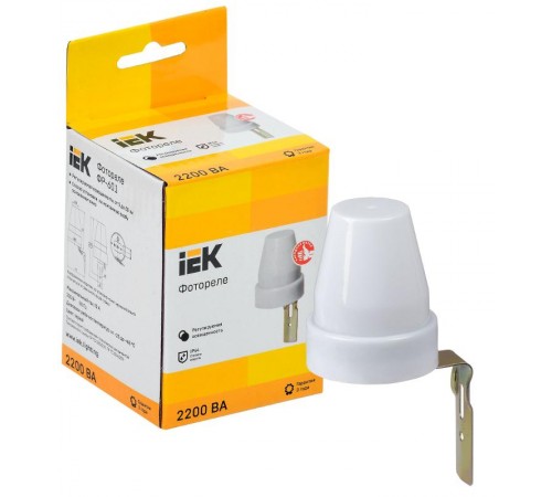 Фотореле ФР 601 серый, макс. нагрузка 2200 ВА IP44  LFR20-601-2200-003  IEK