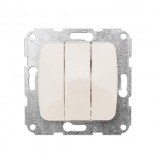 DEA Выключатель 3кл с/у 10А мех. Беж  KR-78-0234  Kranz