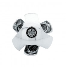 Держатель краб для 3-х труб правый хром (1 шт) - пакет   127426  Tech-KREP